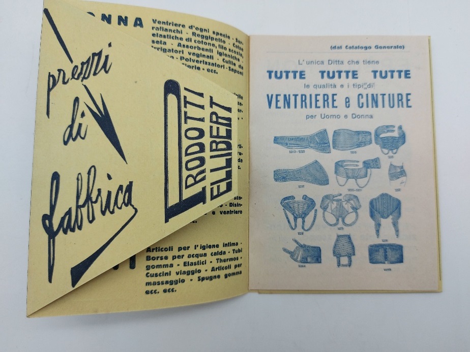 Ventriere e cinture per donna, per uomo. Prodotti Elibert (catalogo commerciale)